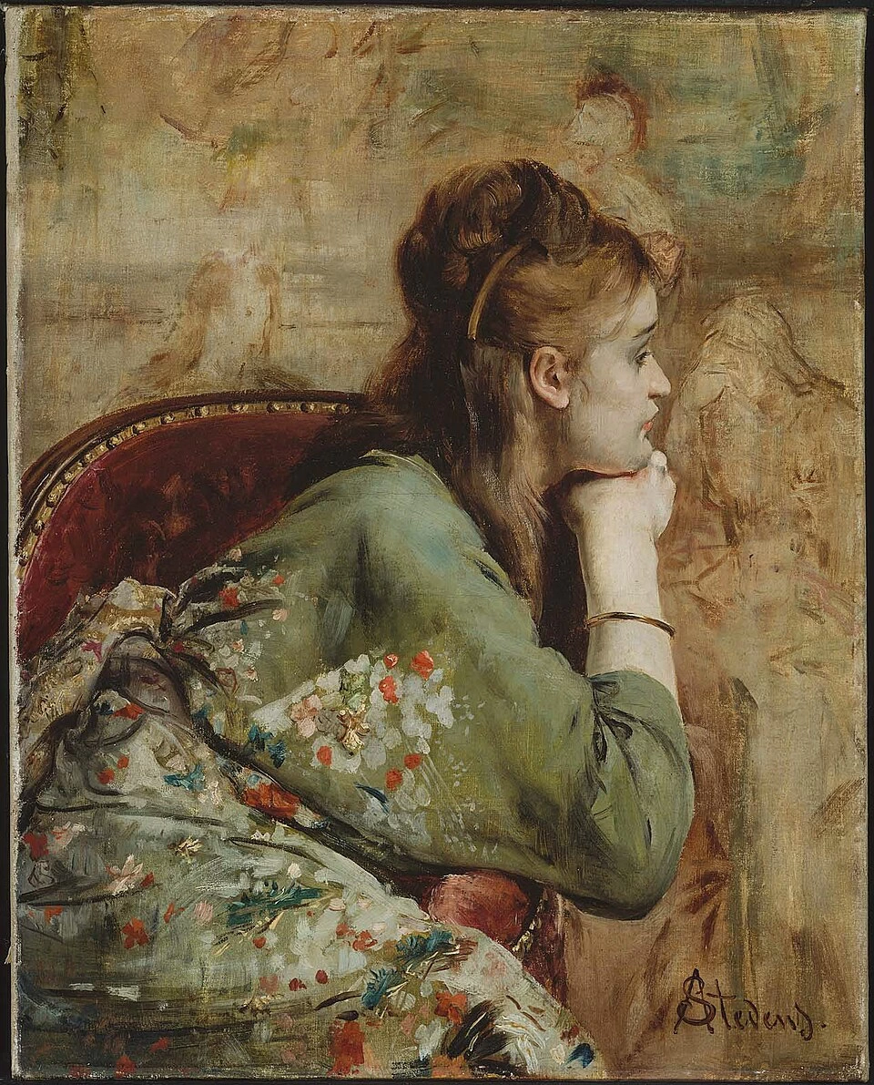 Alfred Émile Stevens - 125, Meditazione, Museo delle Belle Arti, Boston